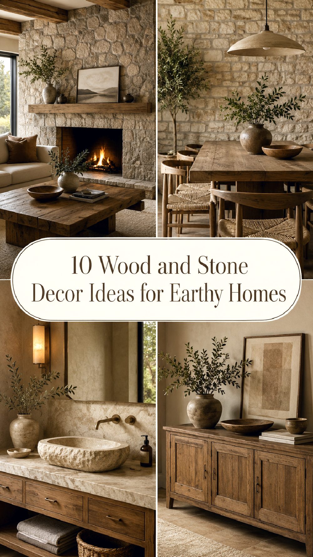 Wood and Stone Decor Ideas for Earthy Homes