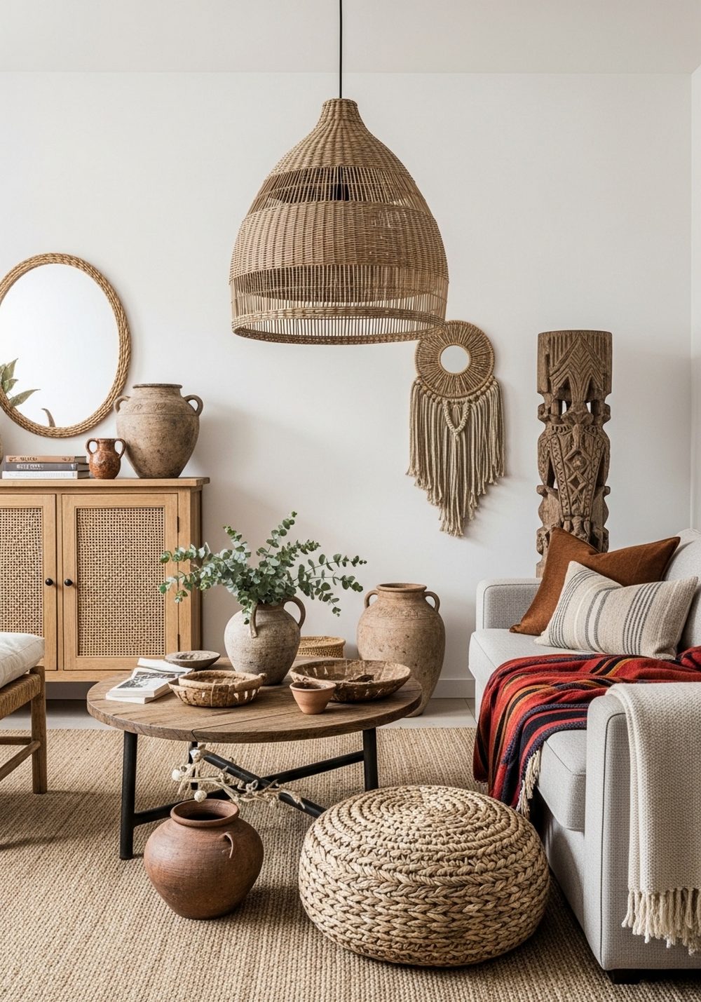 Add a Statement Woven Pendant Light