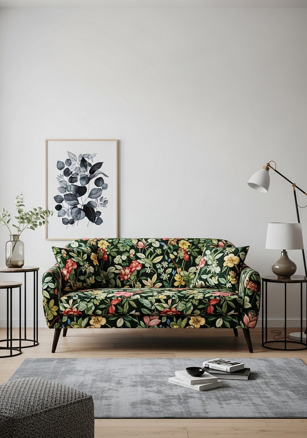 Bold Botanical Floral Sofa as a Statement Piece