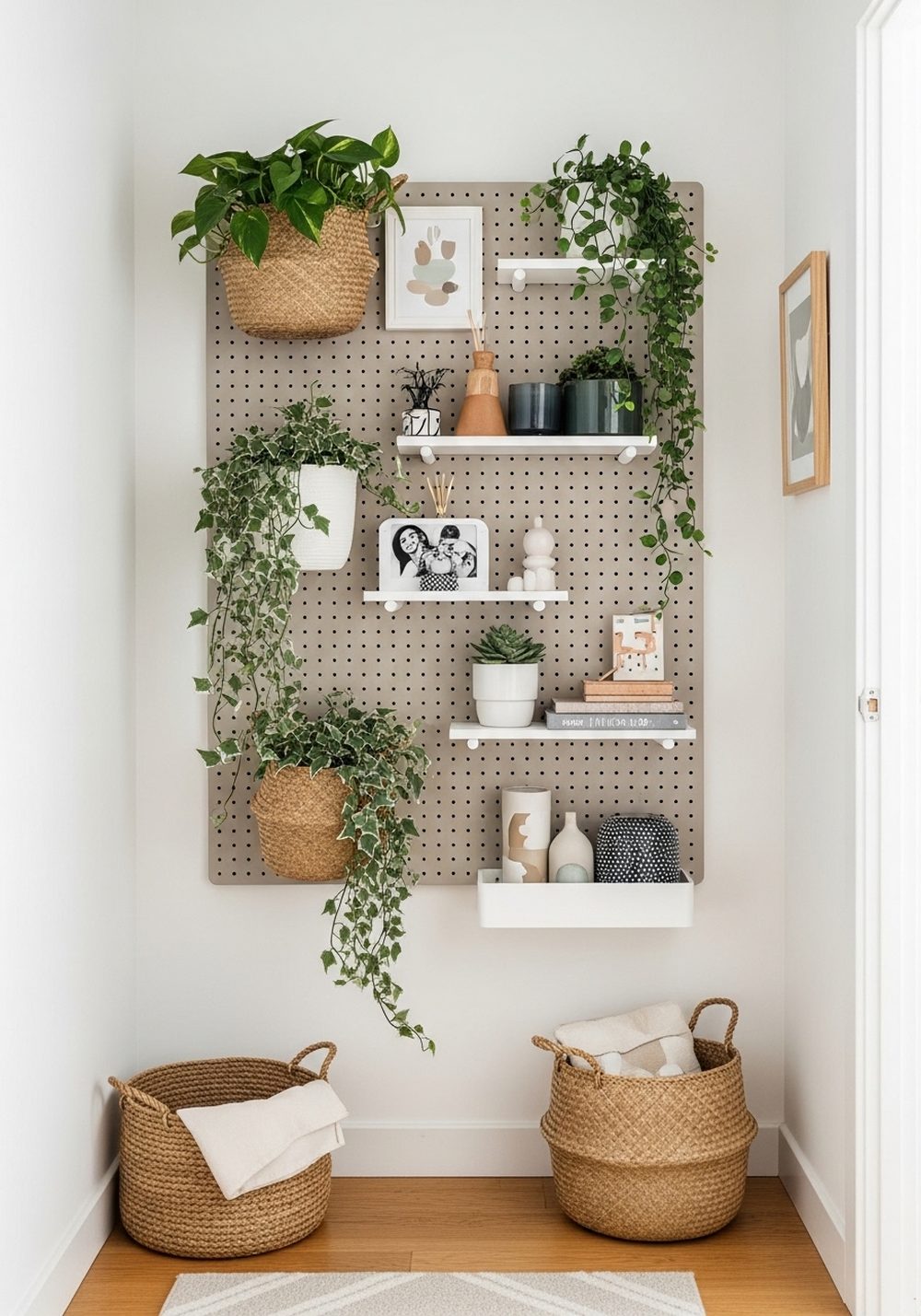 Flexible Pegboard Plant Wall