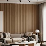 Floor-to-Ceiling Living Room Accent Wall