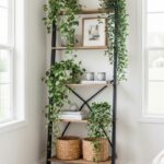 Ladder Shelf Green Display