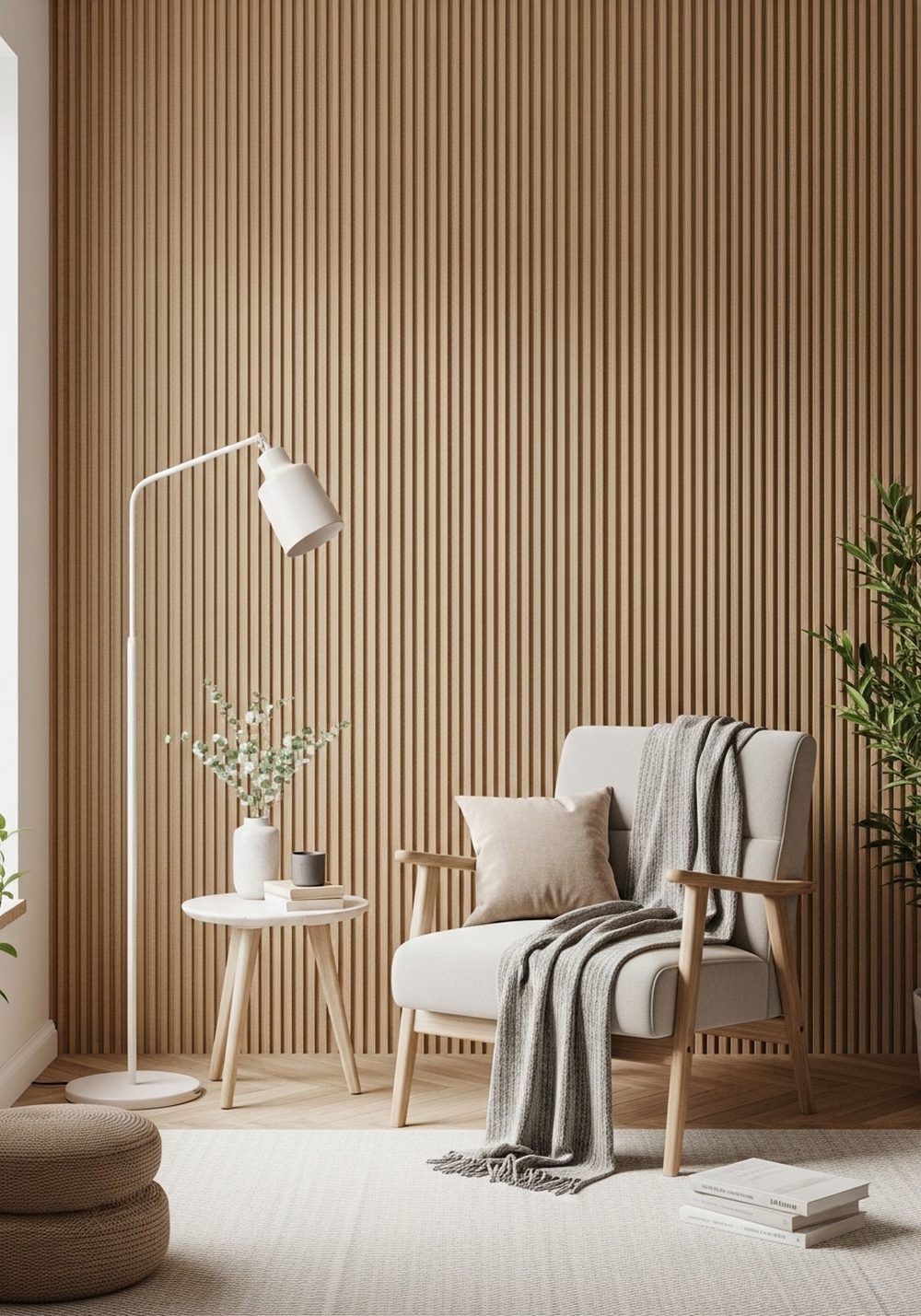 Light Oak Reading Corner Backdrop