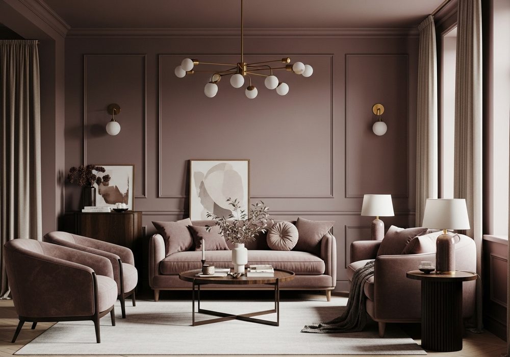Muted Plum Cozy Statement Space