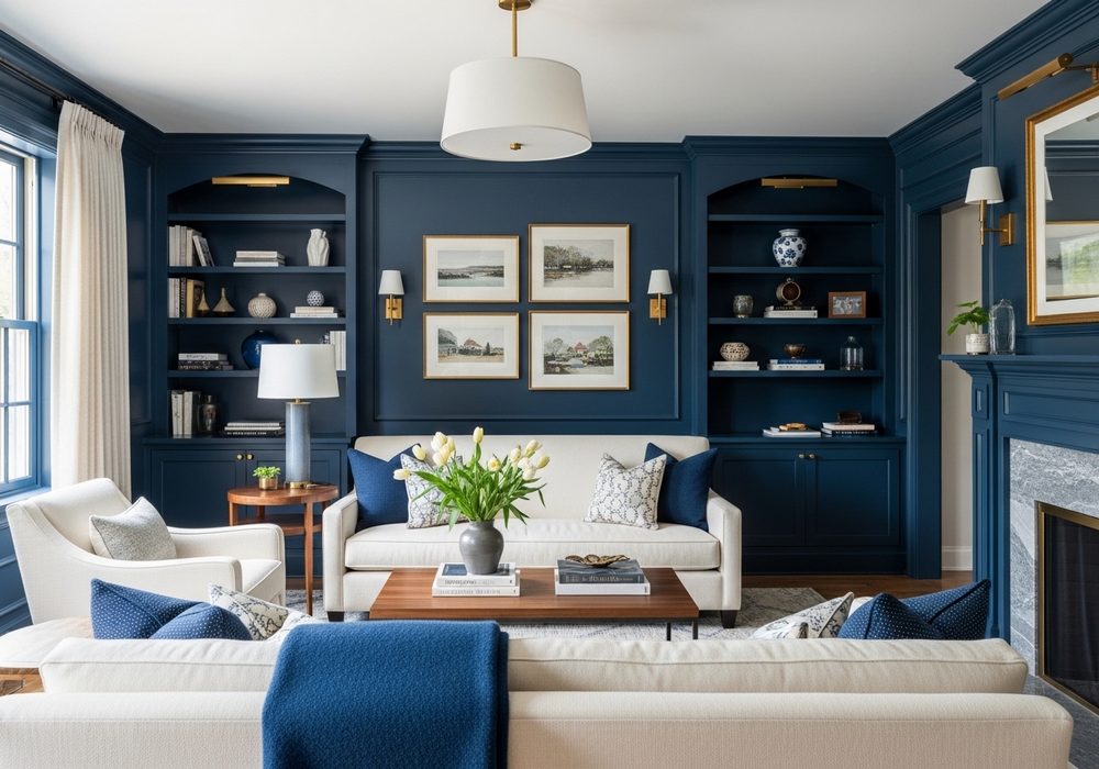 Navy Blue Classic Color Wrap