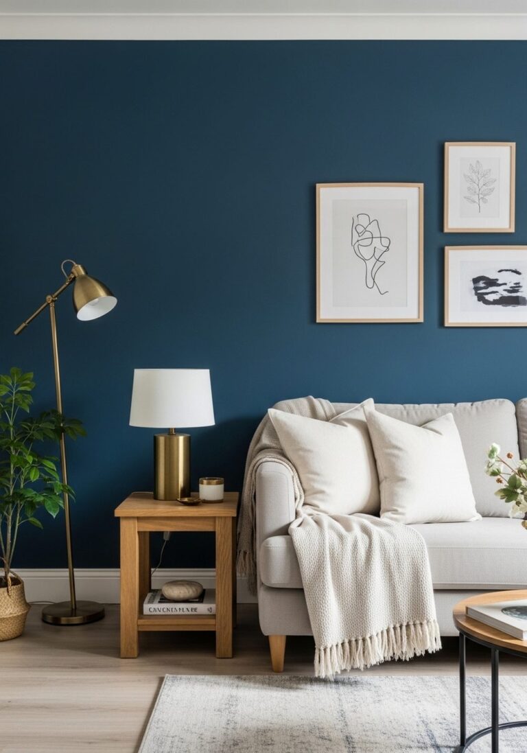 Petrol Blue Accent Wall