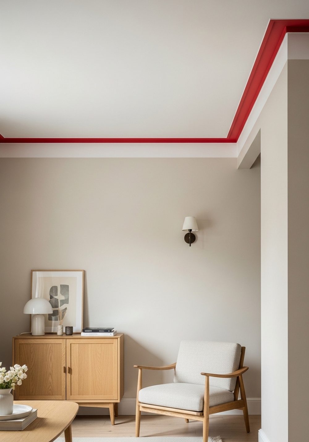 Red Ceiling Trim