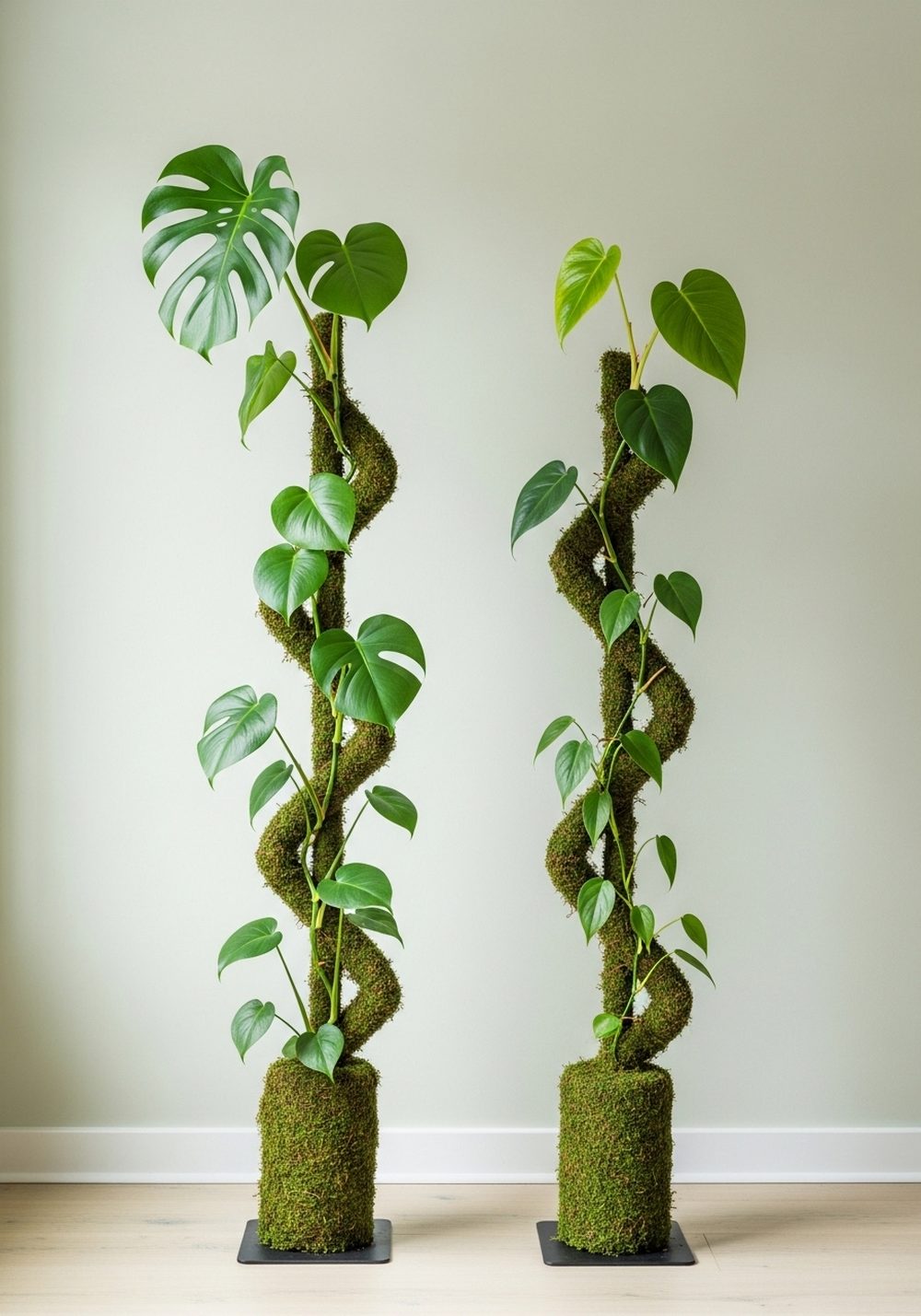 Sculptural Moss Pole Plant Stand