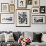 Style a gallery wall with old and new art