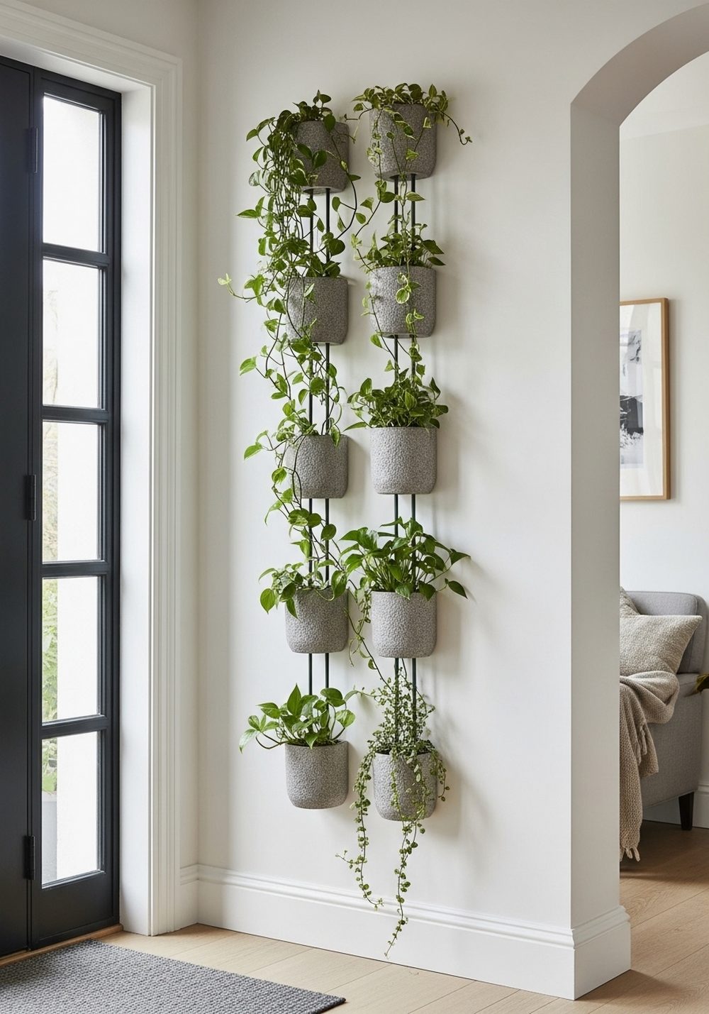 Vertical Row Wall Planters