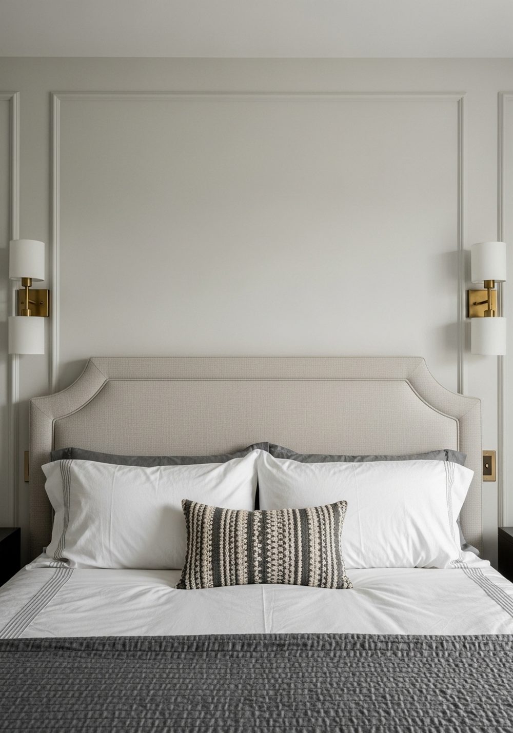 Wall Sconces Framing the Bed