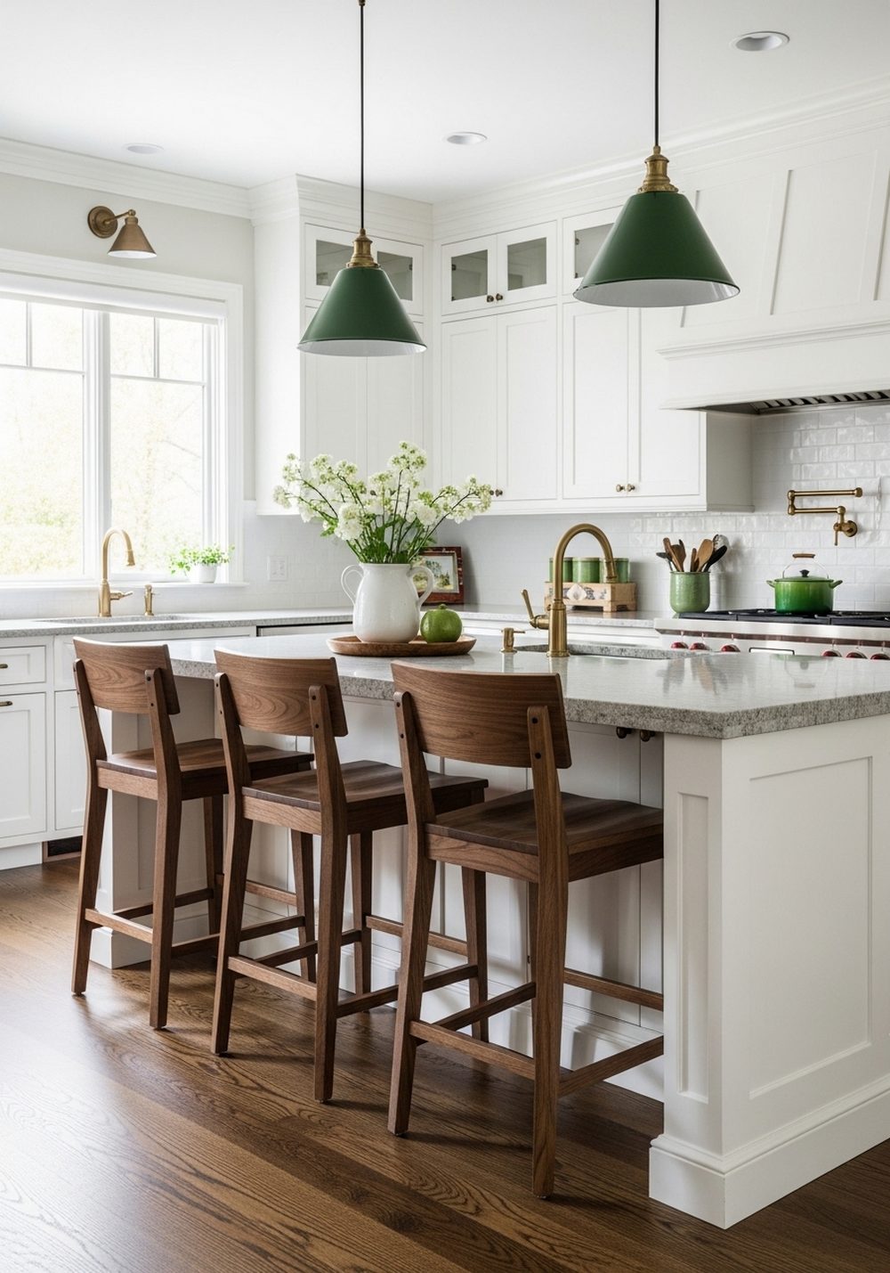 Walnut Kitchen Stools for a Warmer Island