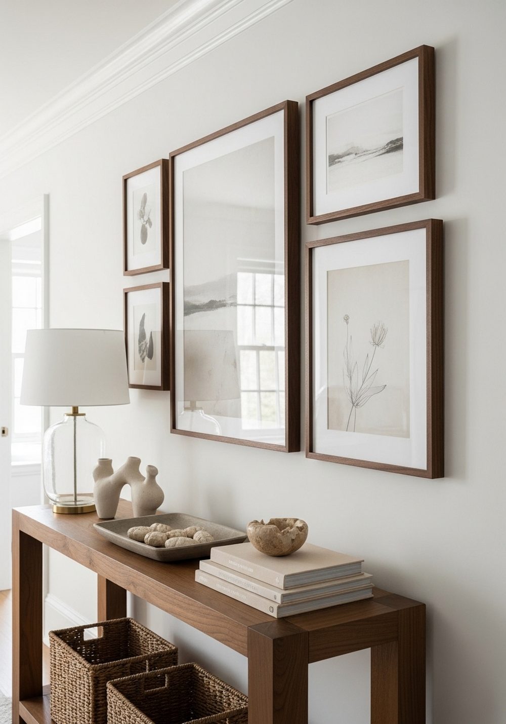 Walnut Picture Frames for Richer Wall Decor