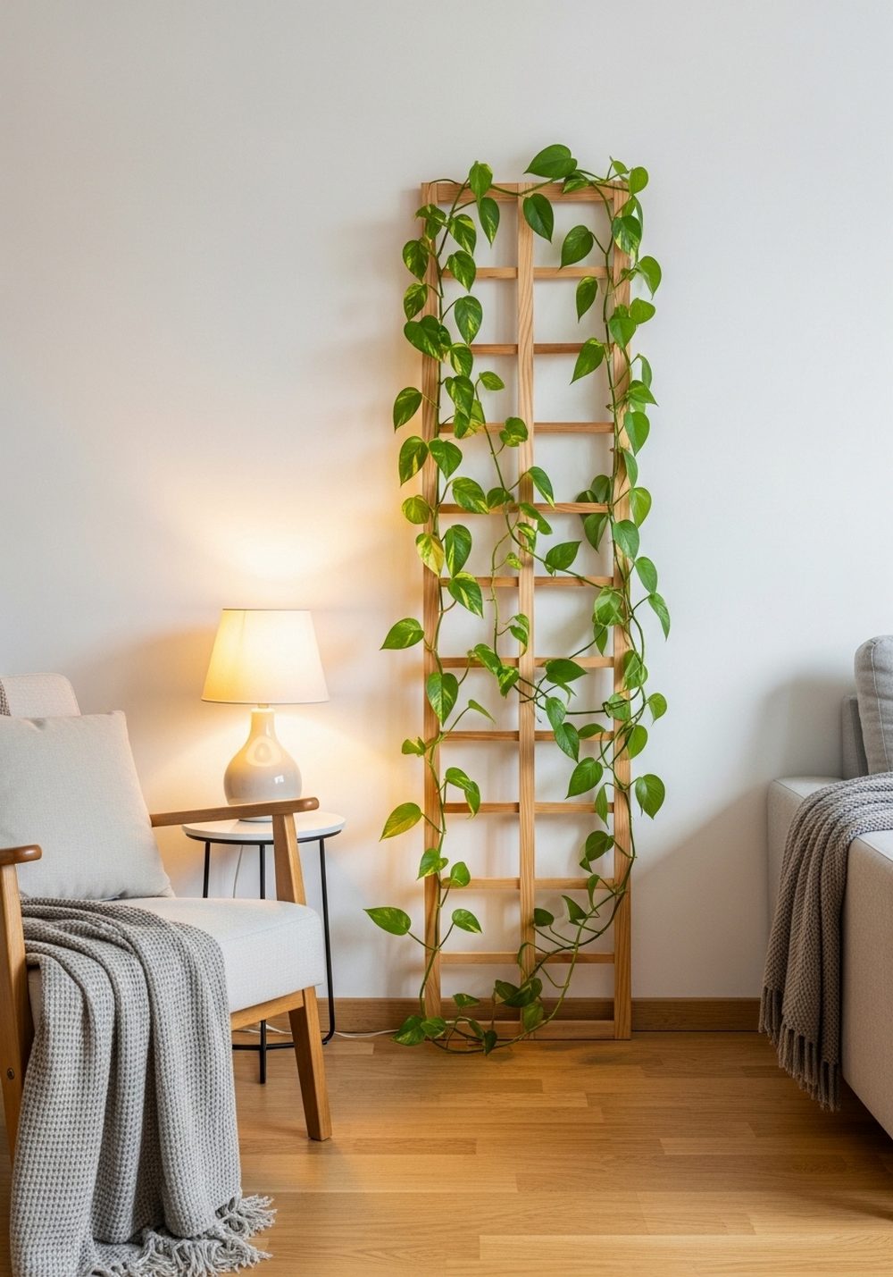 Wooden Trellis Reading Corner