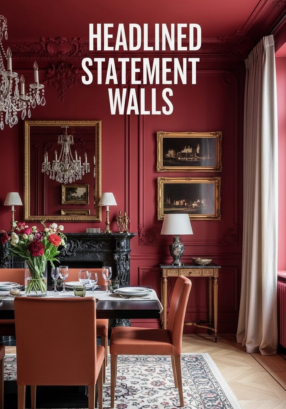 Deep Red Statement Walls