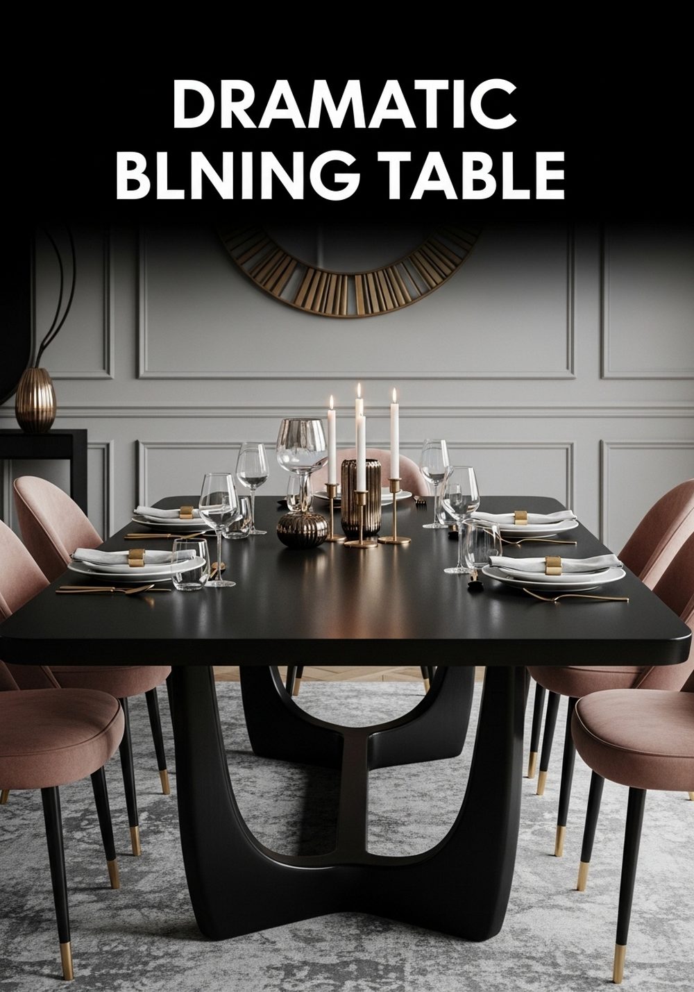 Dramatic Black Dining Table