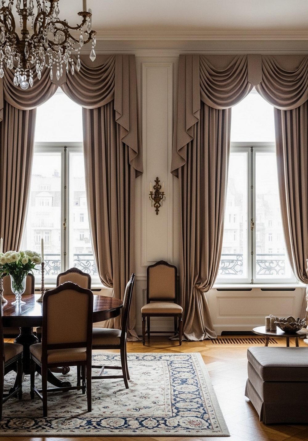 Floor-Length Dramatic Curtains