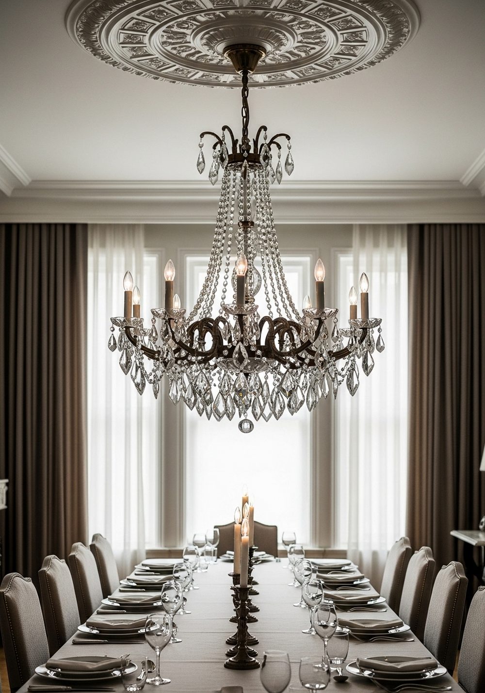 Grand Crystal Chandelier
