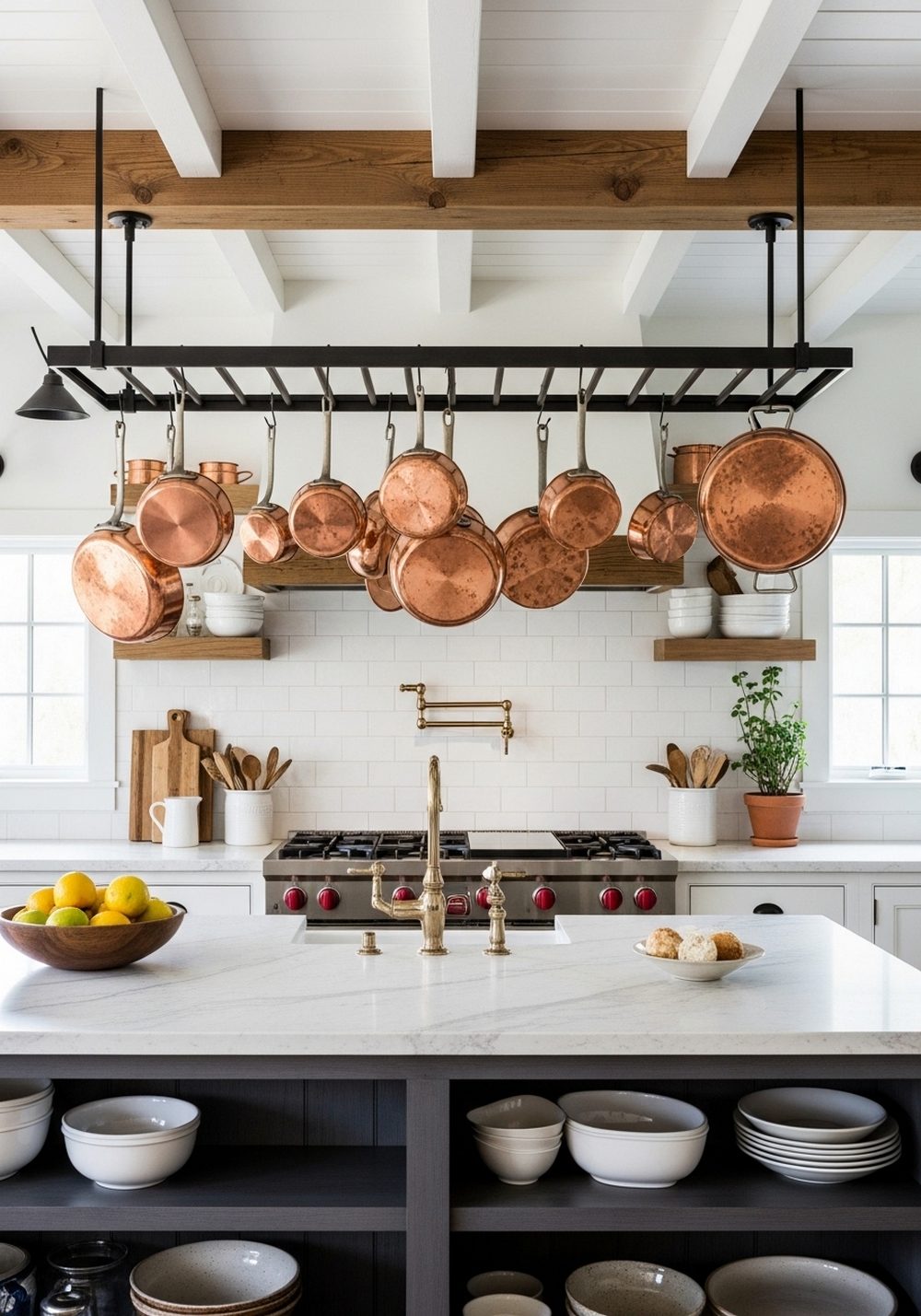 Hanging Copper Pots