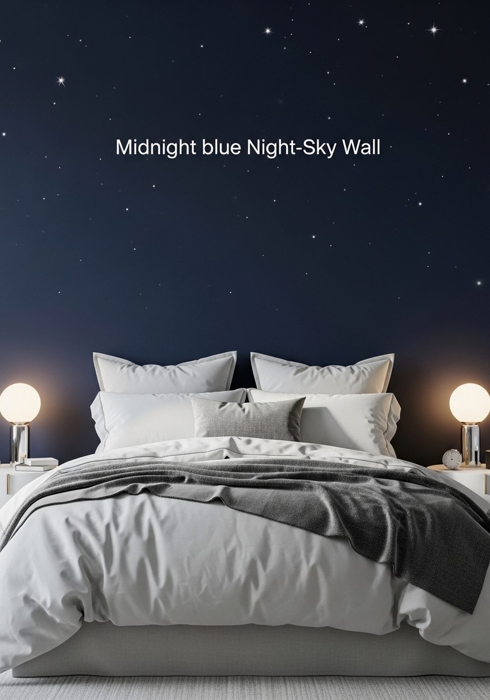 Midnight Blue Night-Sky Wall
