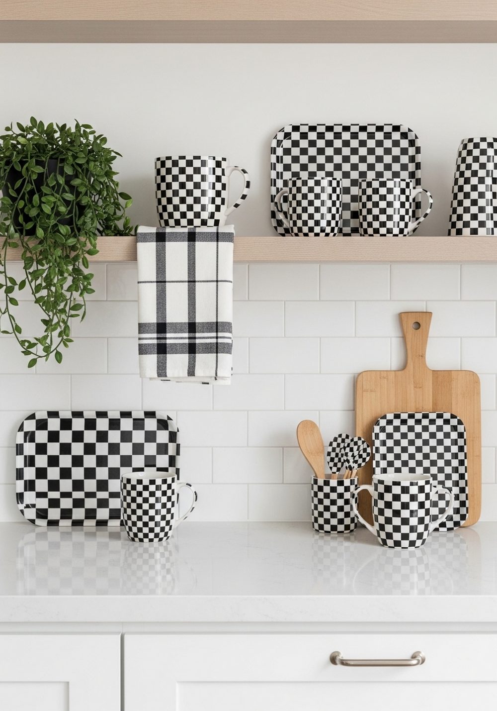 Mini Checkerboard Decor Touches