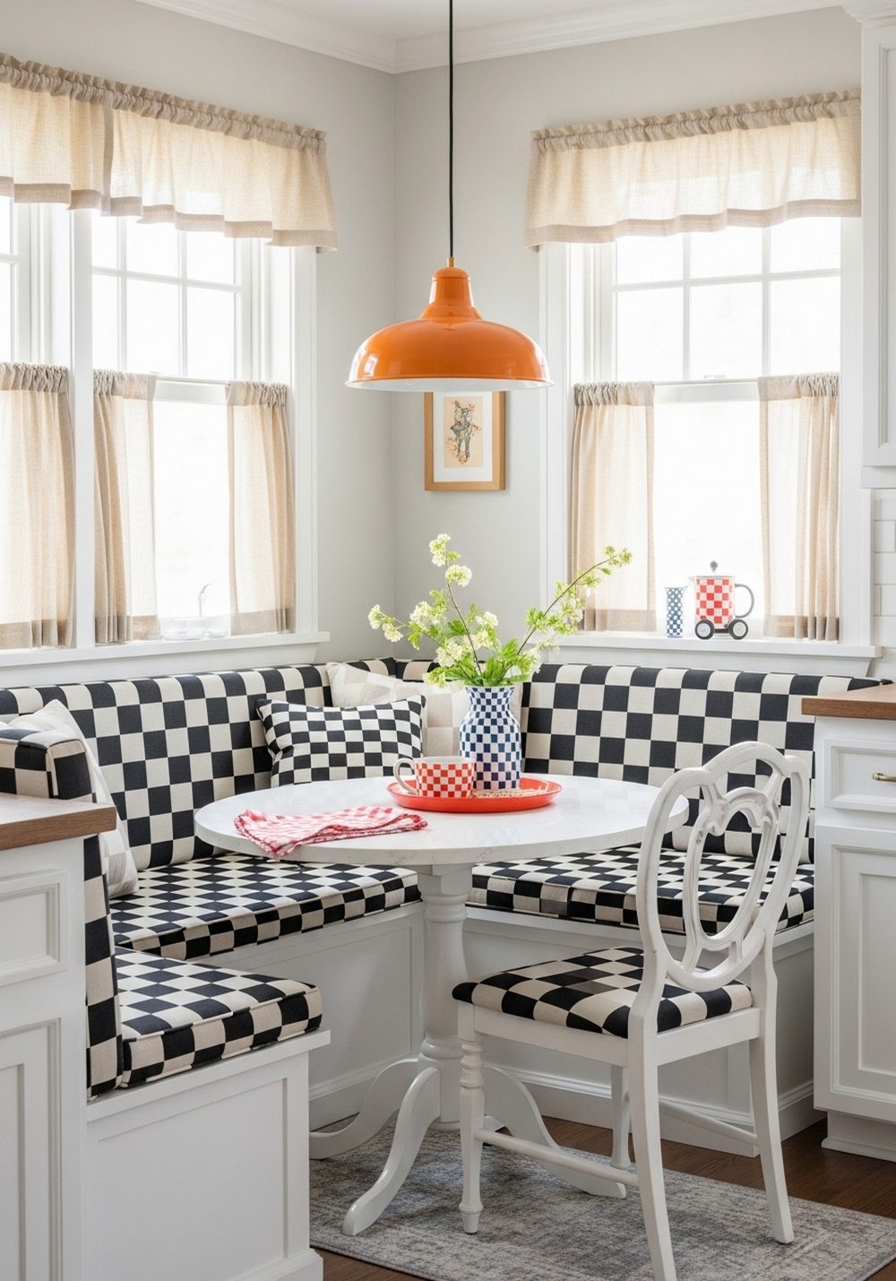 Retro Checkerboard Breakfast Nook