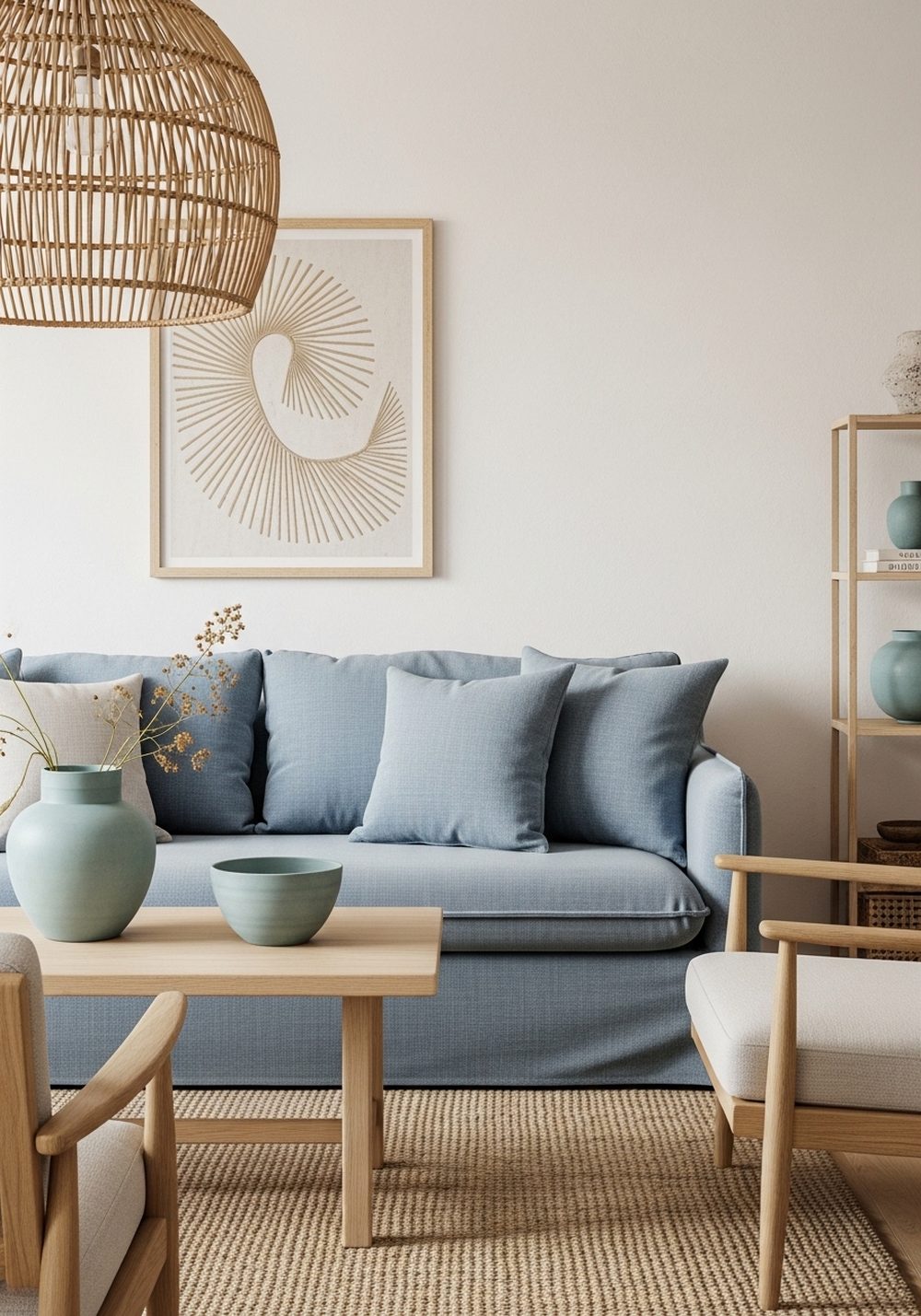 Sandy Neutrals with Sea-Inspired Blues