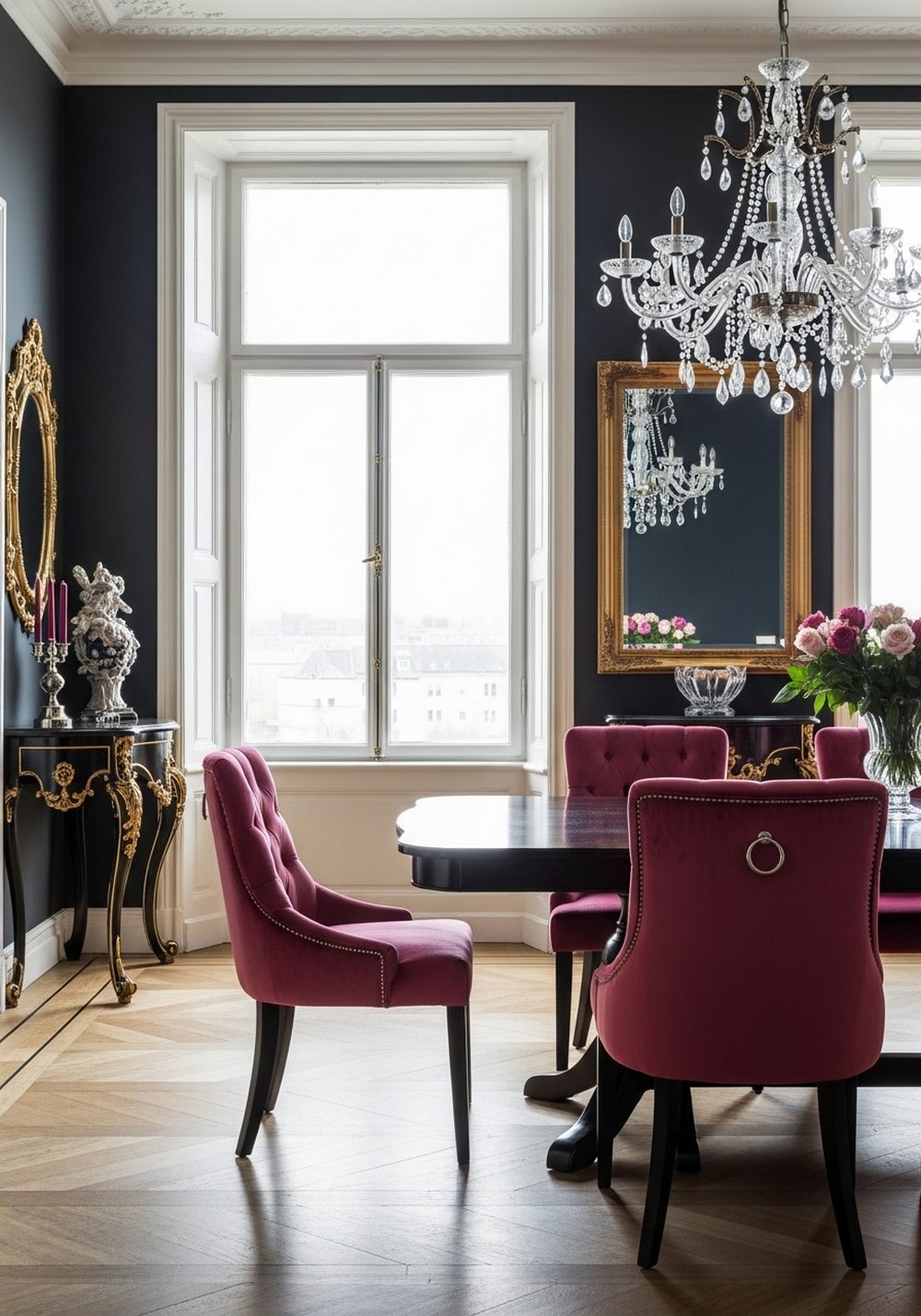 Velvet Jewel-Tone Dining Chairs