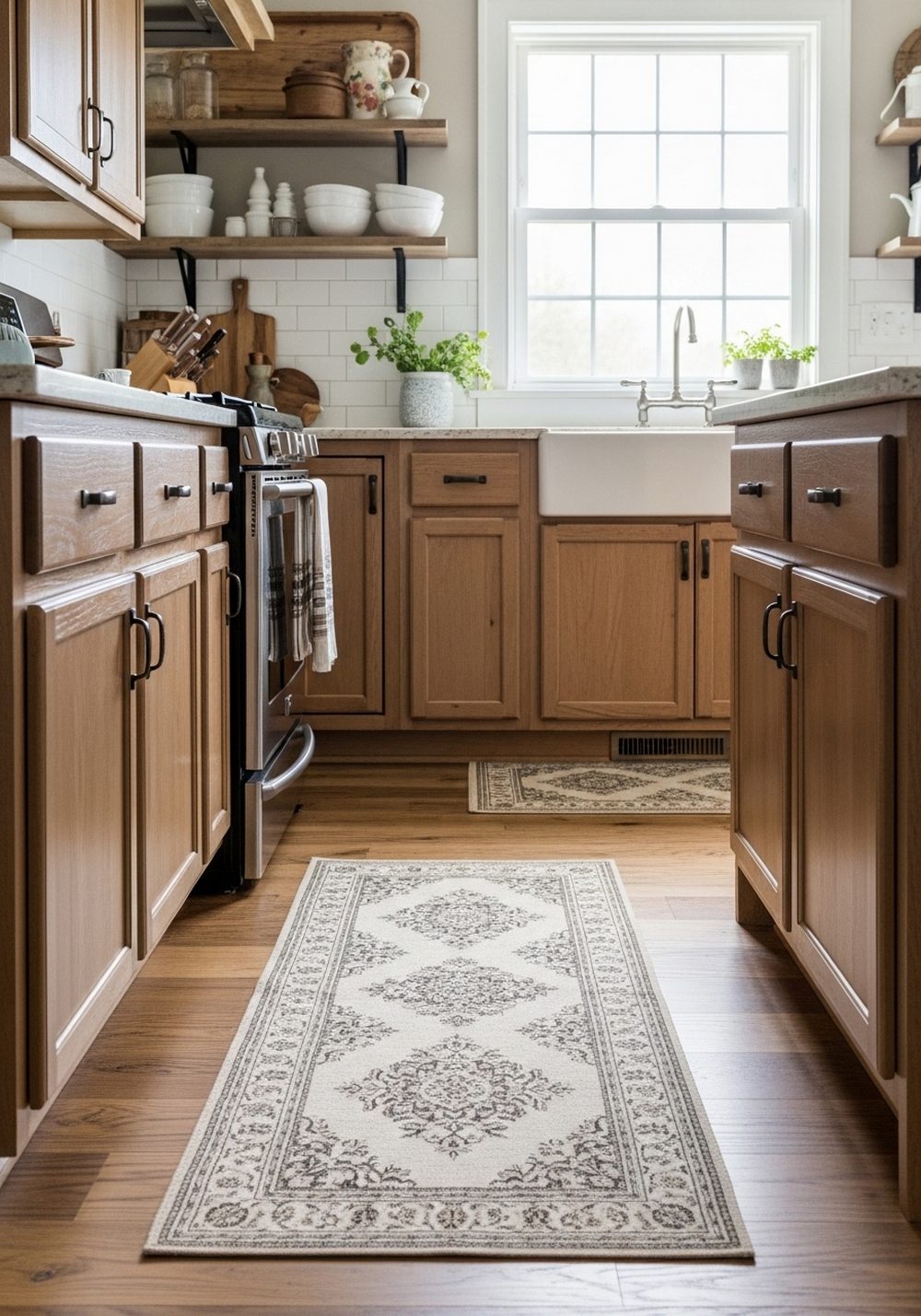 Vintage-Style Kitchen Runner