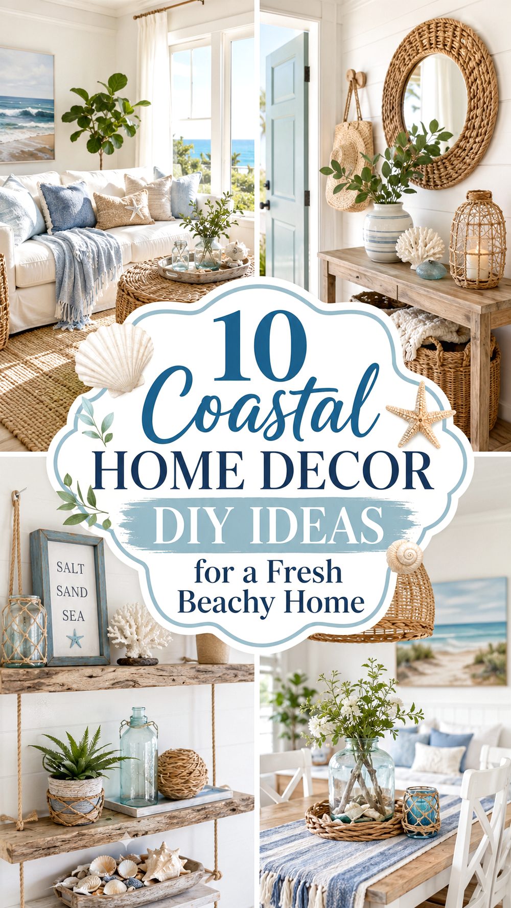 Coastal Home Decor DIY Ideas for a Fresh Beachy Home