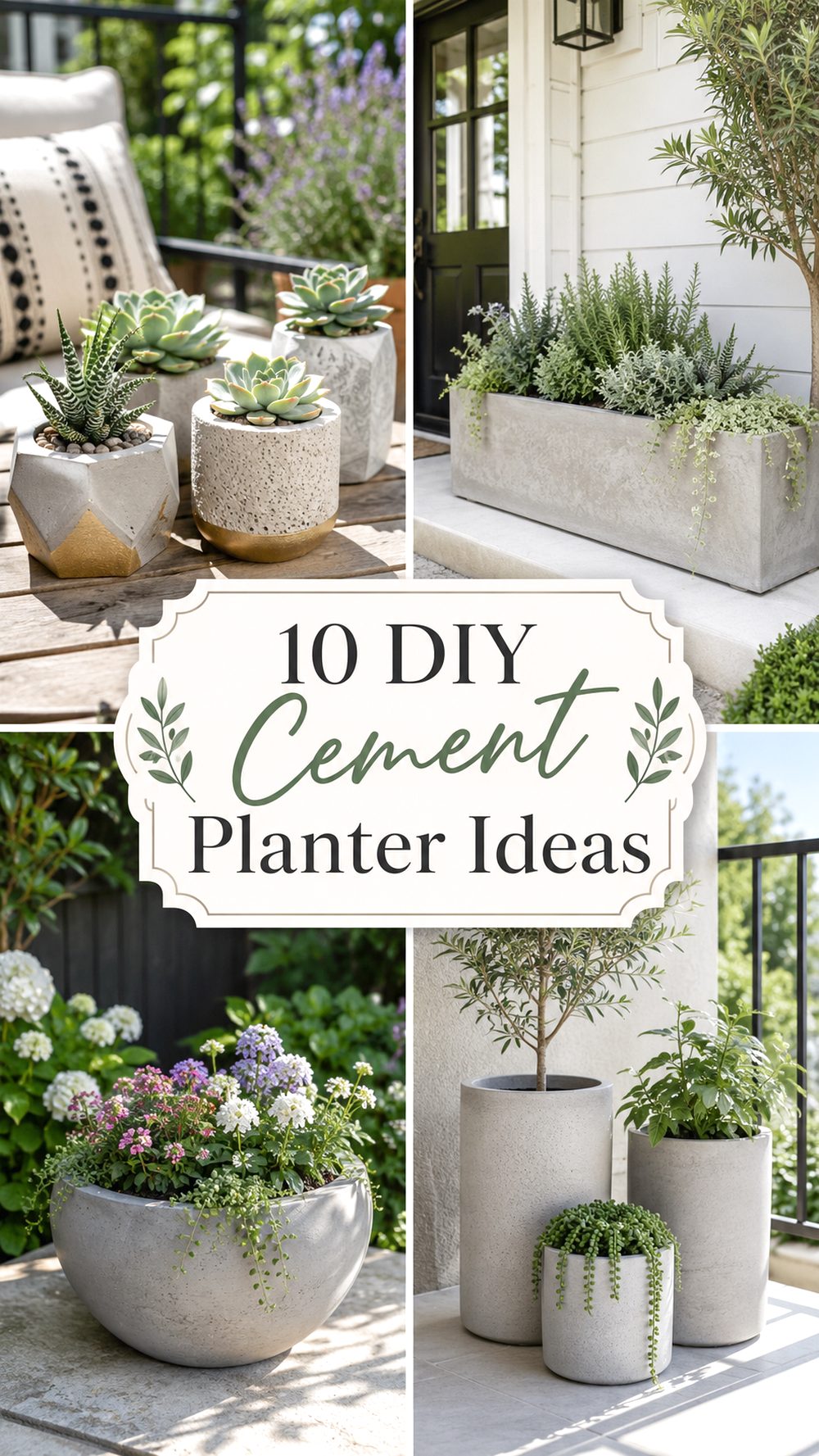 DIY Cement Planter Ideas