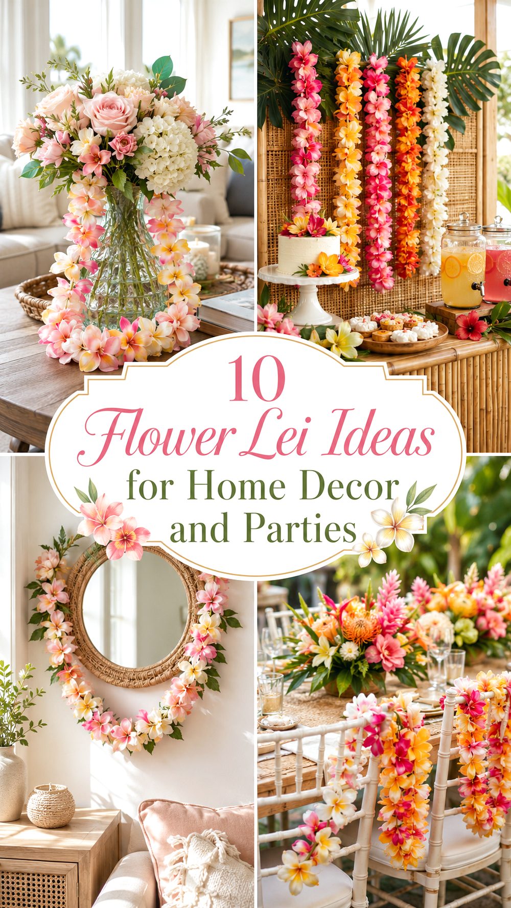 Flower Lei Ideas for Home Decor and Parties