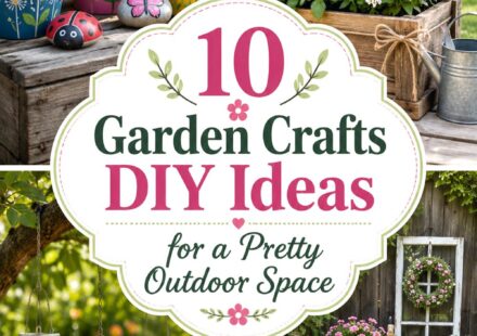Garden Crafts DIY Ideas for a Pretty Outdoor Space