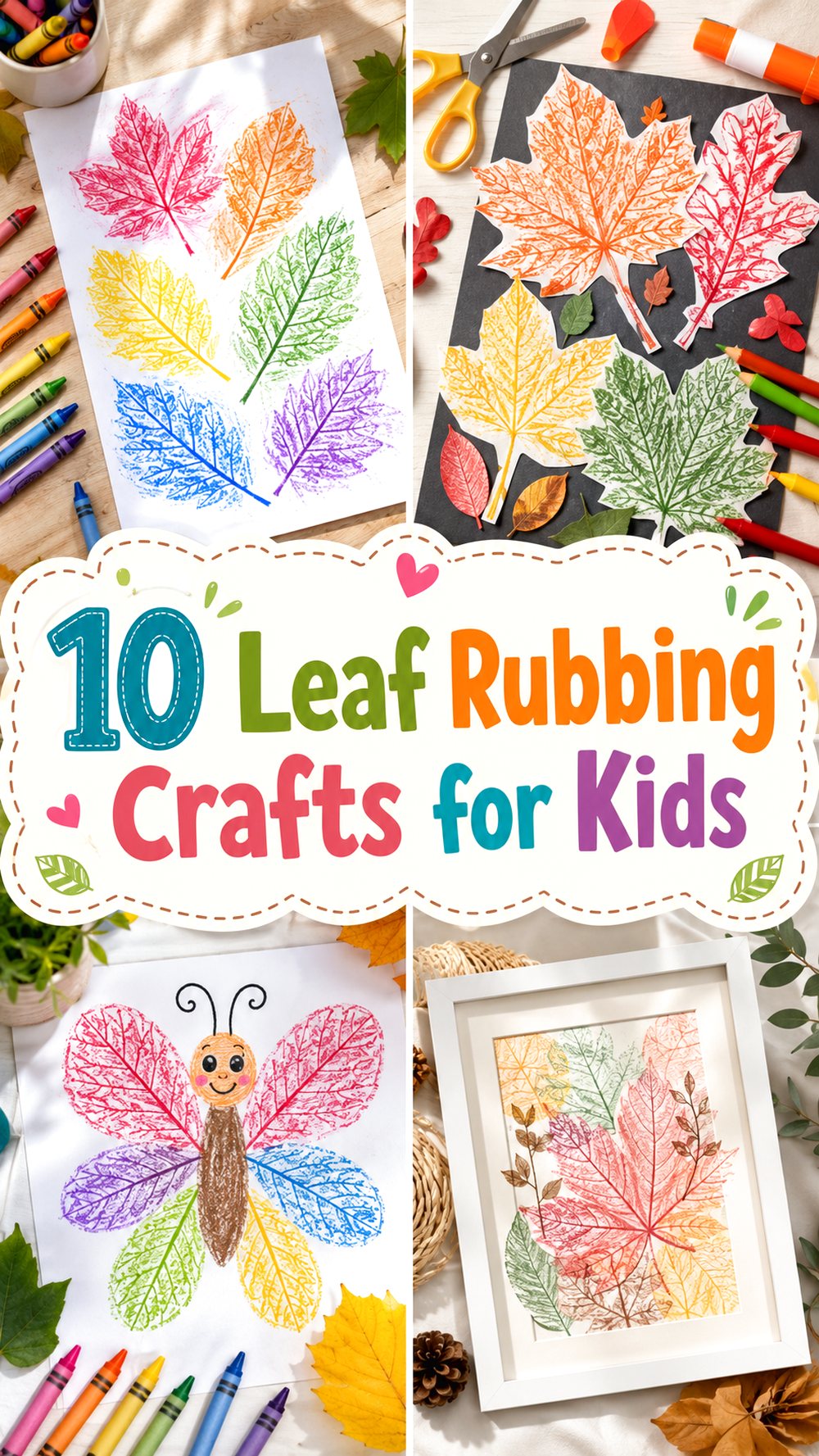 Leaf Rubbing Crafts for Kids
