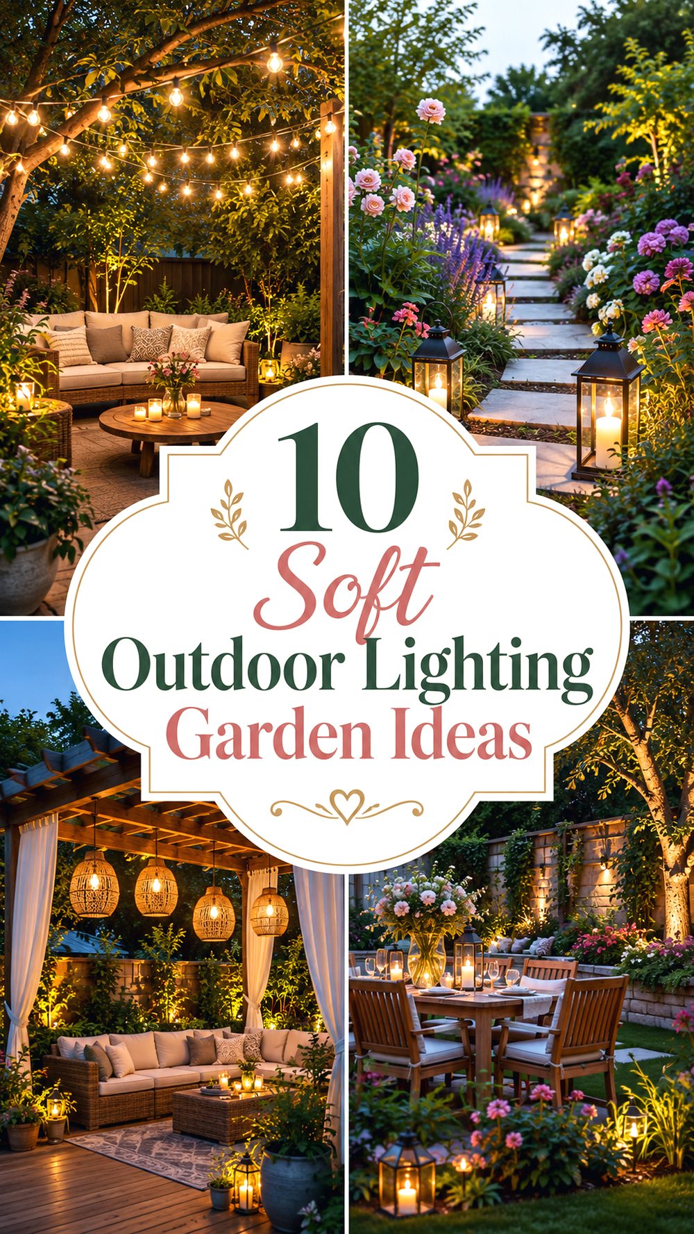 Soft Outdoor Lighting Garden Ideas