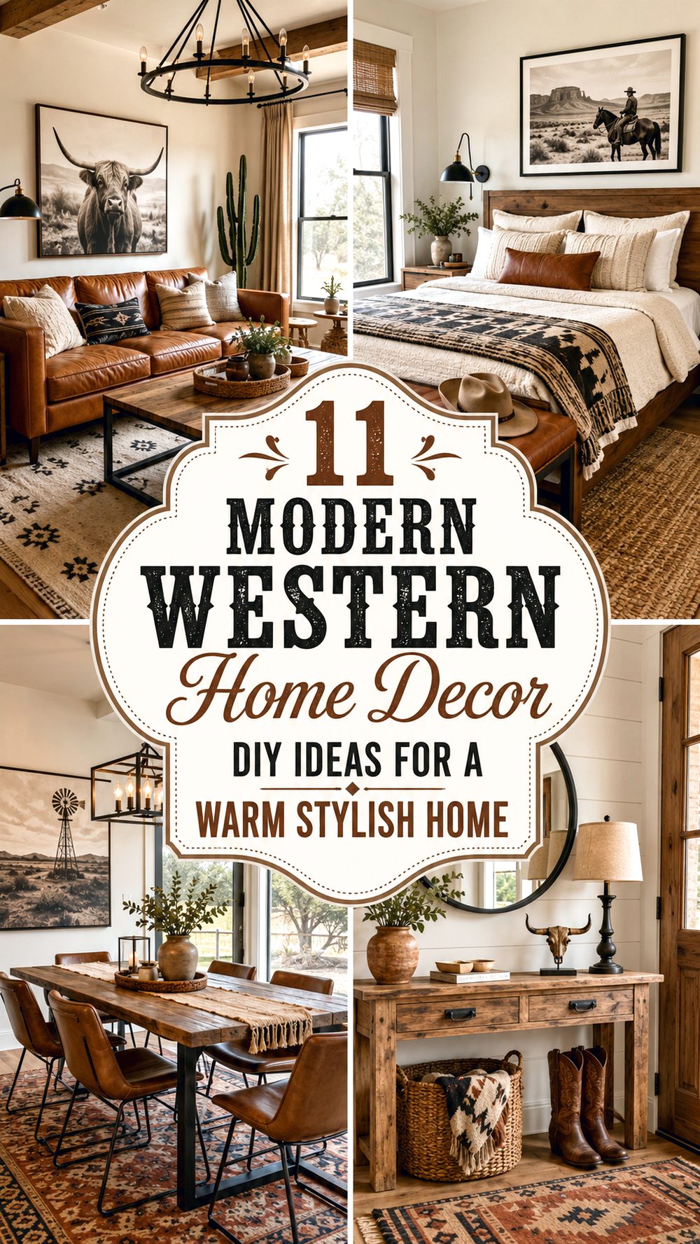 Modern Western Home Decor DIY Ideas for a Warm Stylish Home