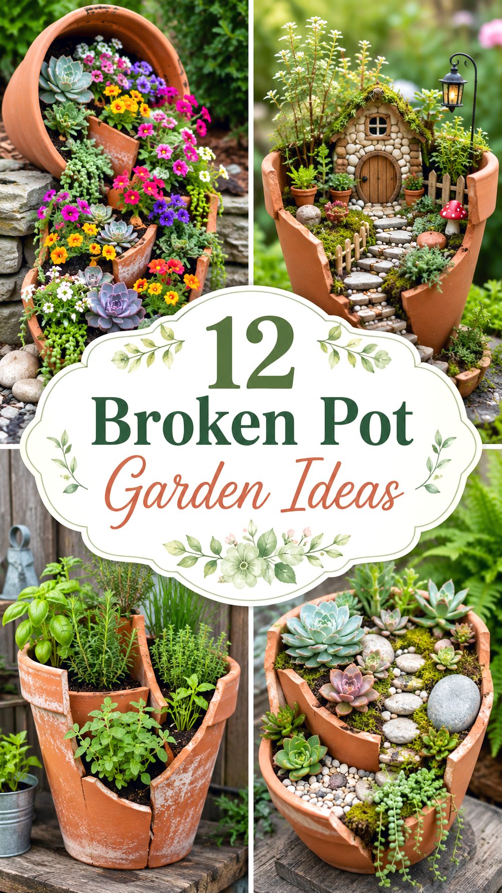 Broken Pot Garden Ideas