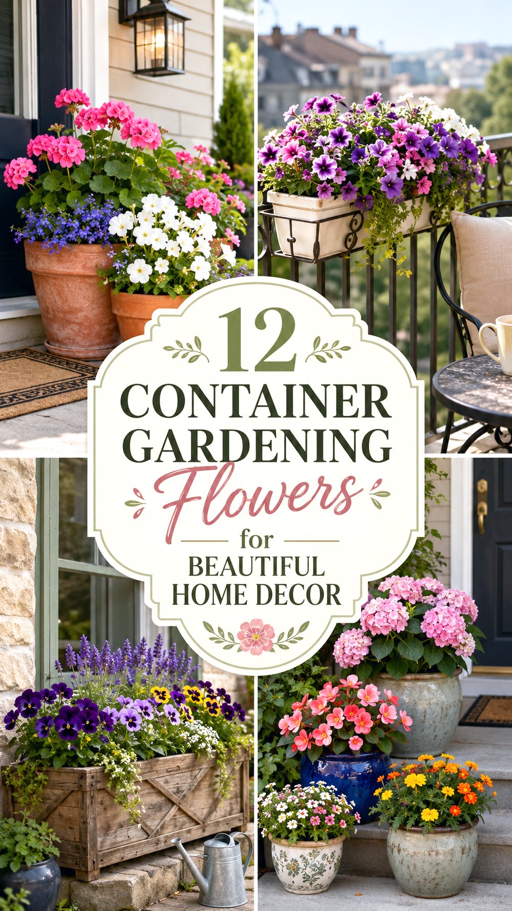 Container Gardening Flowers for Beautiful Home Decor