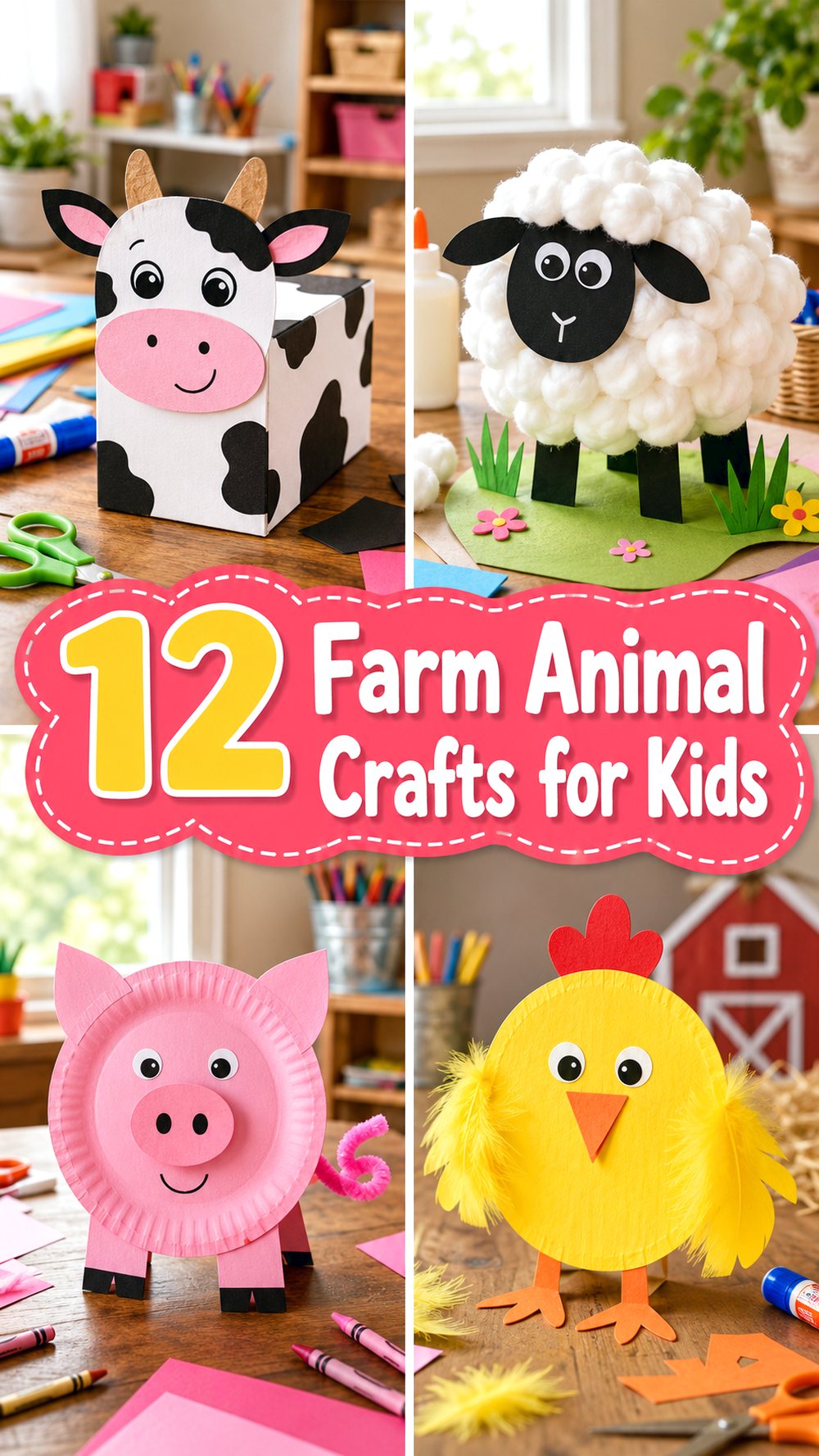 Farm Animal Crafts for Kids