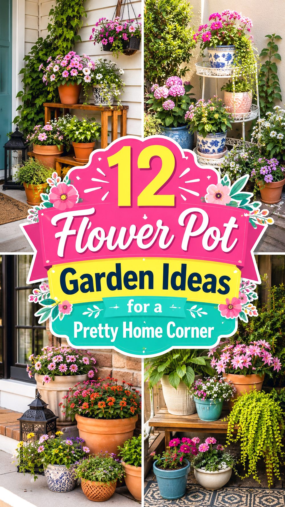 Flower Pot Garden Ideas for a Pretty Home Corner