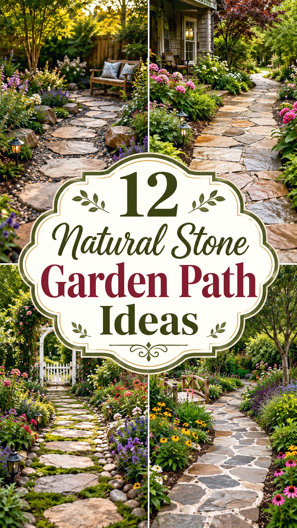 Natural Stone Garden Path Ideas