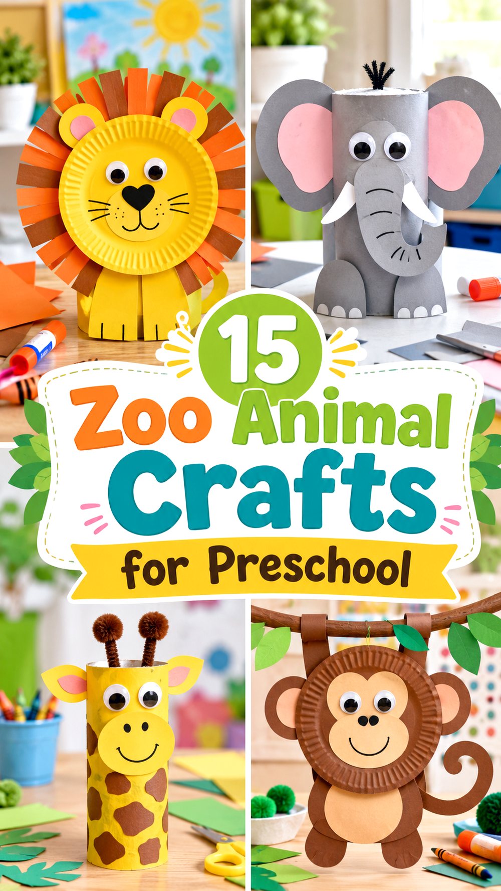 Zoo Animal Crafts for Preschool