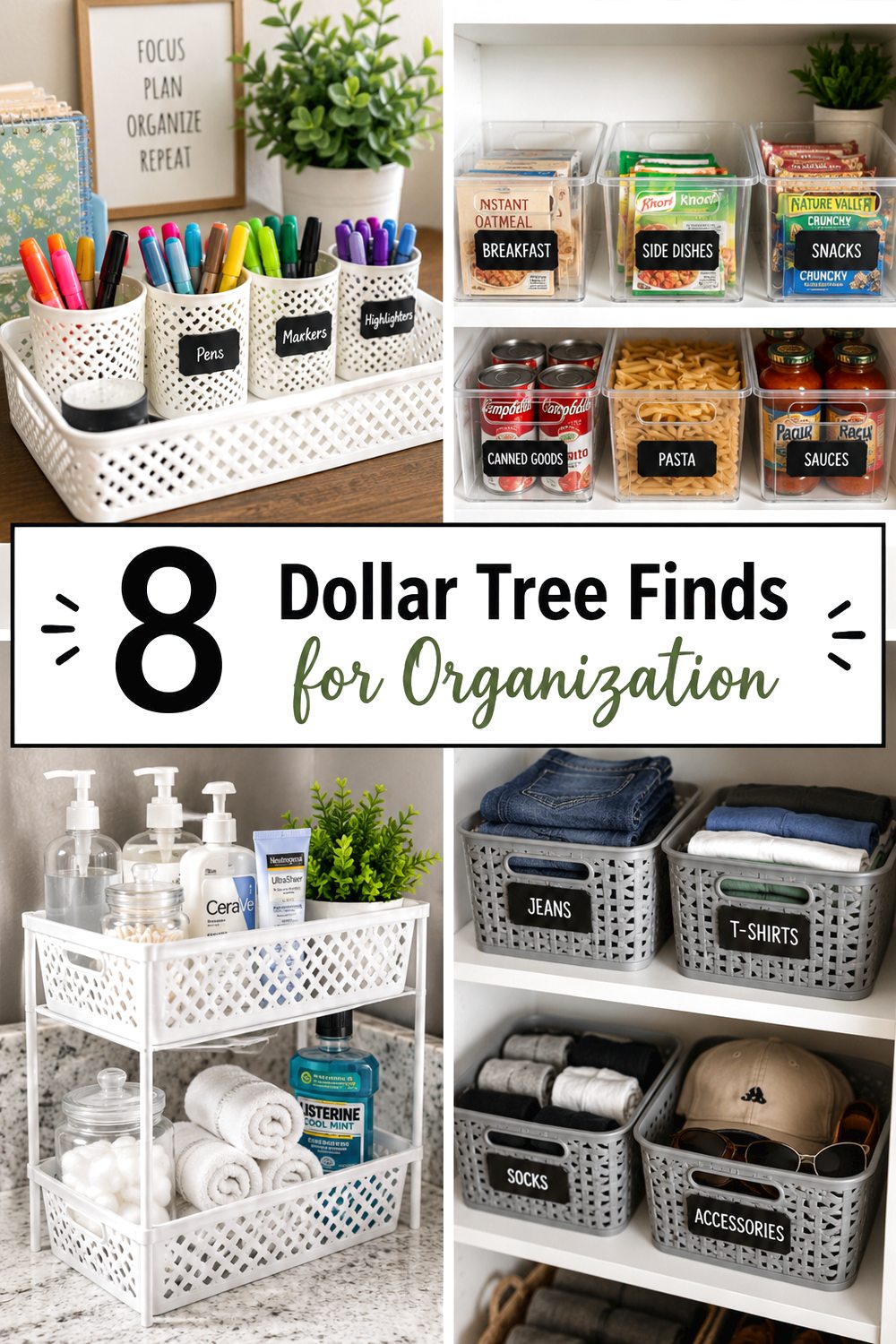 Dollar Tree Finds for Organization