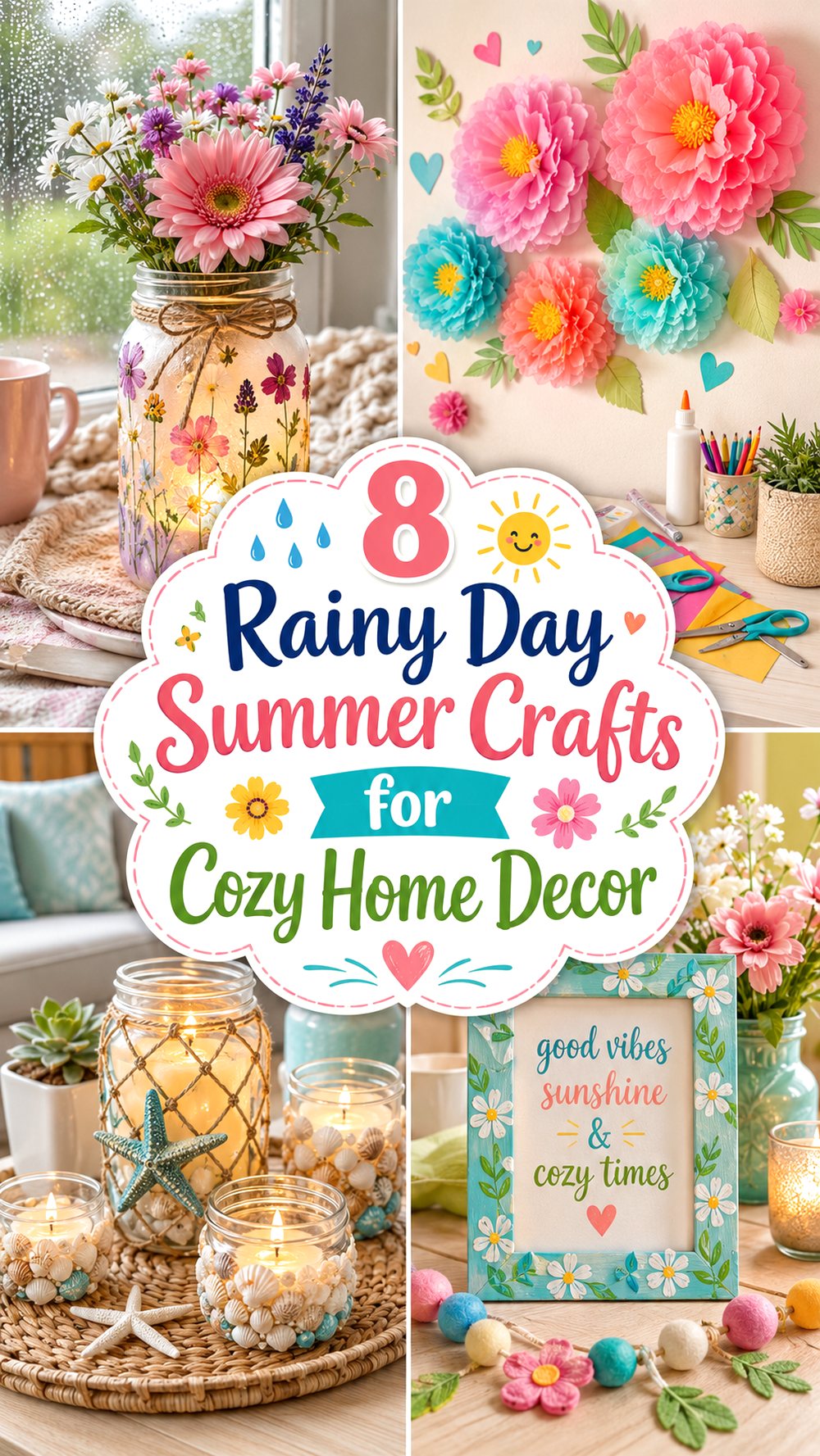Rainy Day Summer Crafts for Cozy Home Decor