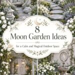 A moon garden is made to look beautiful in soft evening light It usually uses white flowers- silver leaves- pale stones- lanterns