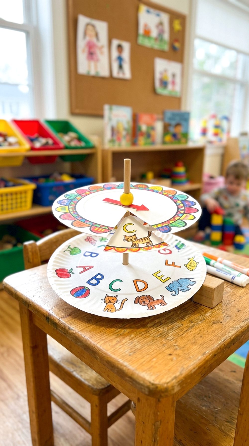 Alphabet Paper Plate Wheel