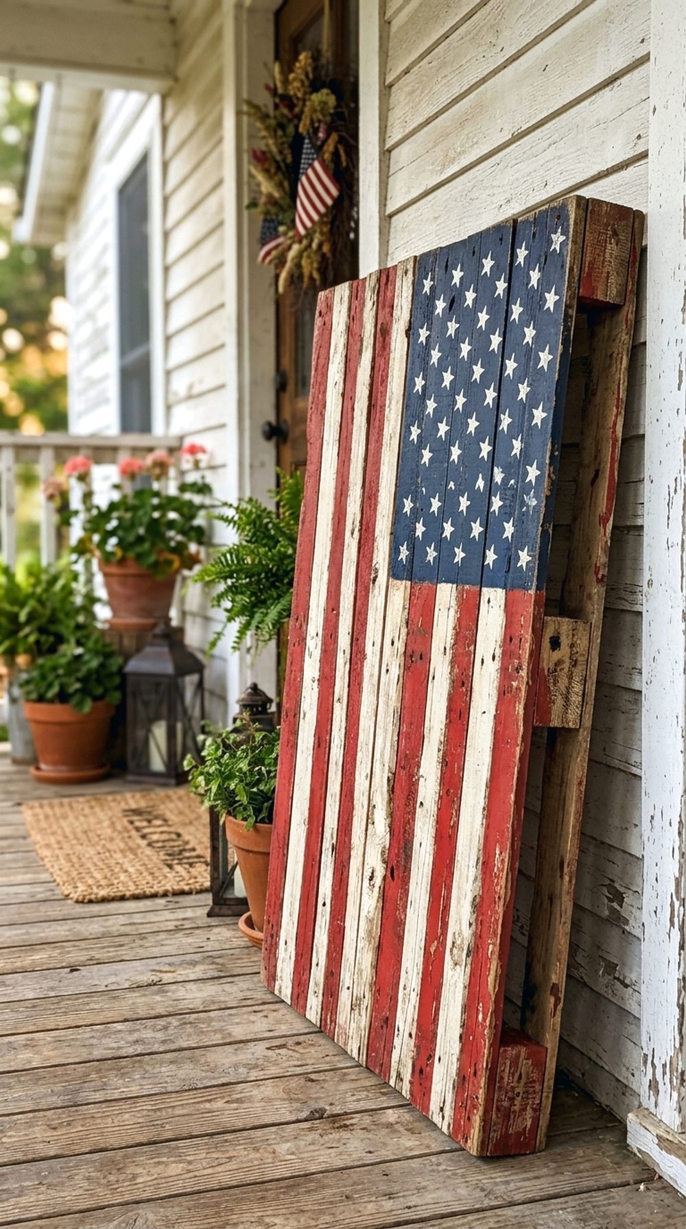 American Flag Wood Pallet