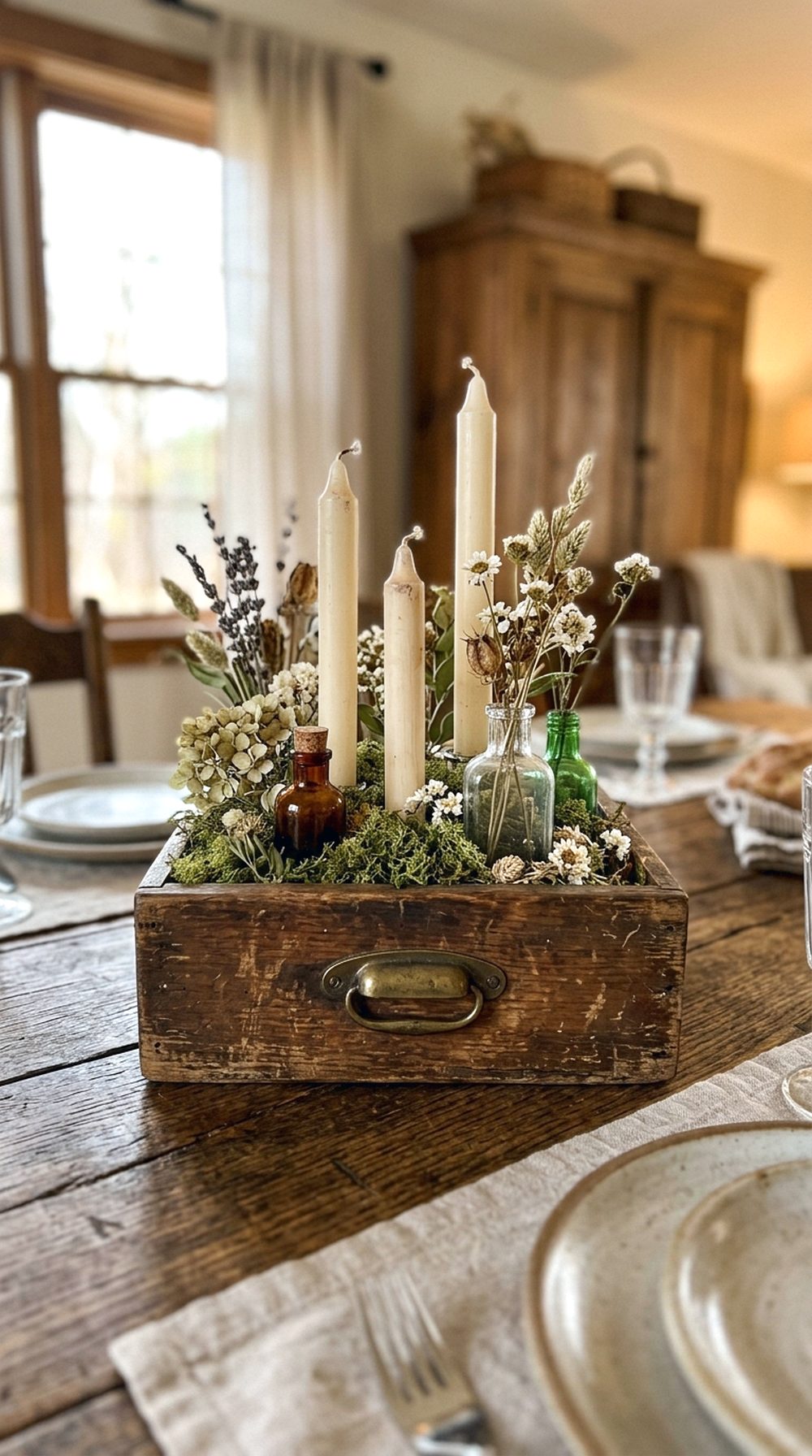 Antique Drawer Centerpiece