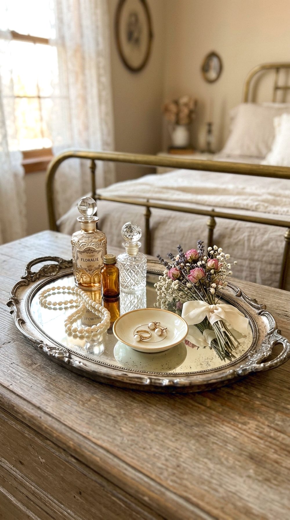 Antique Mirror Tray