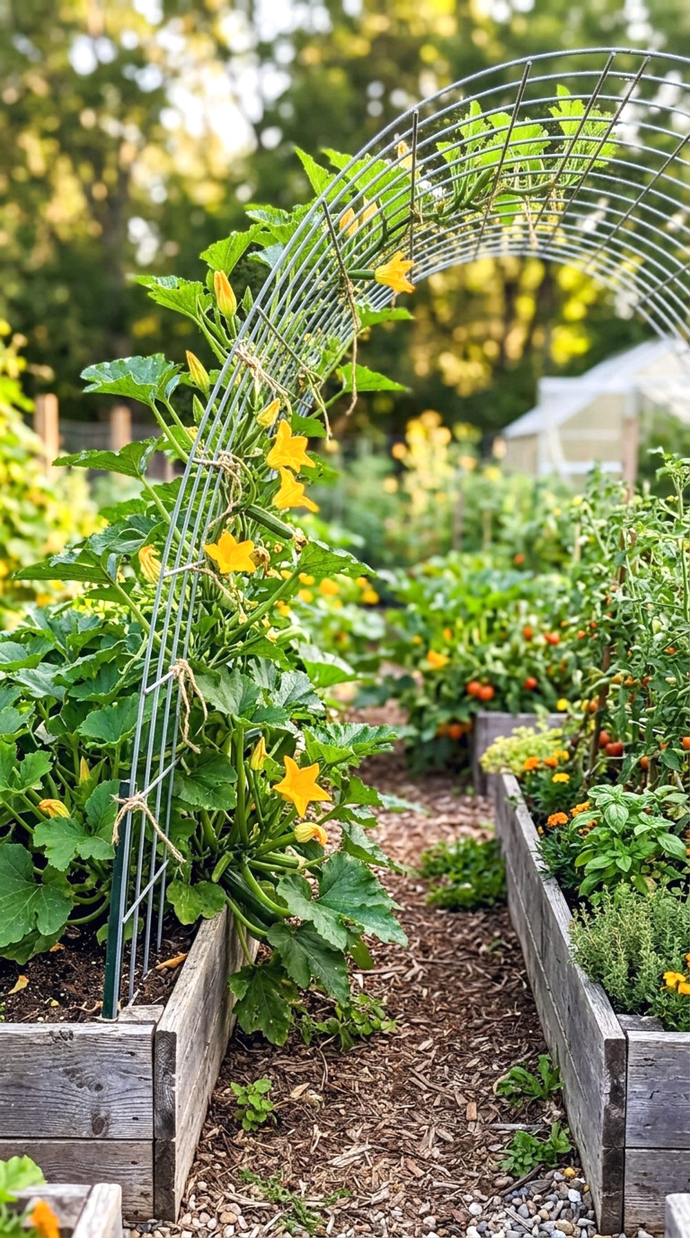 Arched Zucchini Trellis